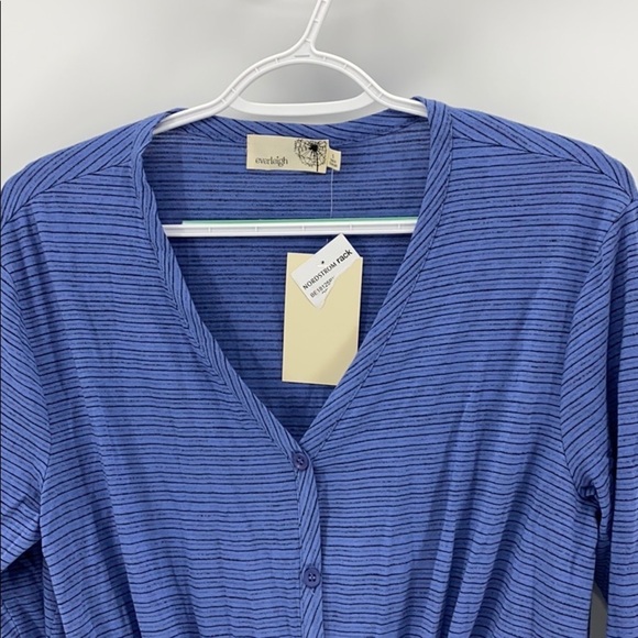 Everleigh tie front striped top - Picture 3 of 6